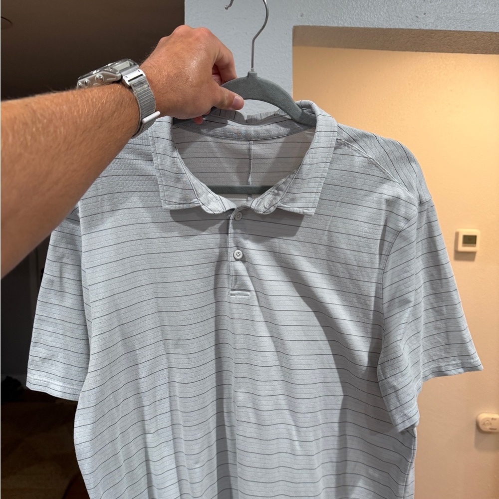 lululemon athletica Light Gray Polo Shirt